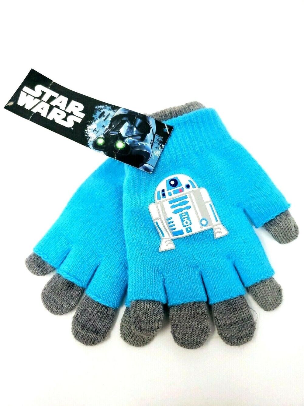 Gloves Star Wars R2D2 Blue Gray Kids Winter Featuring New With Tags